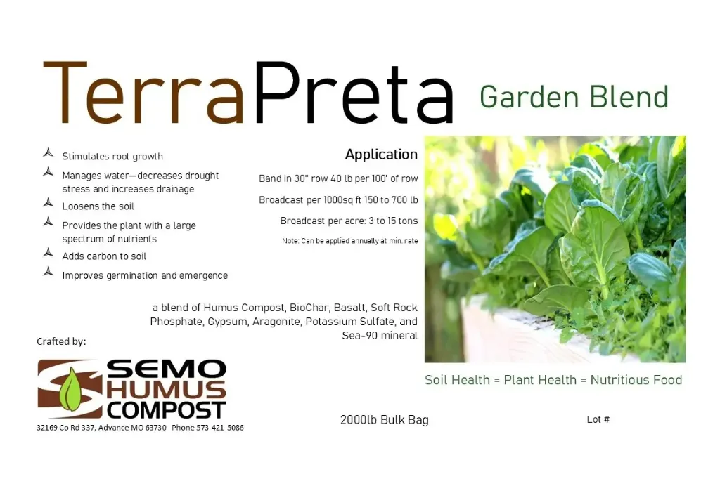 TerraPreta Garden Blend 2000lb Bulk Bag