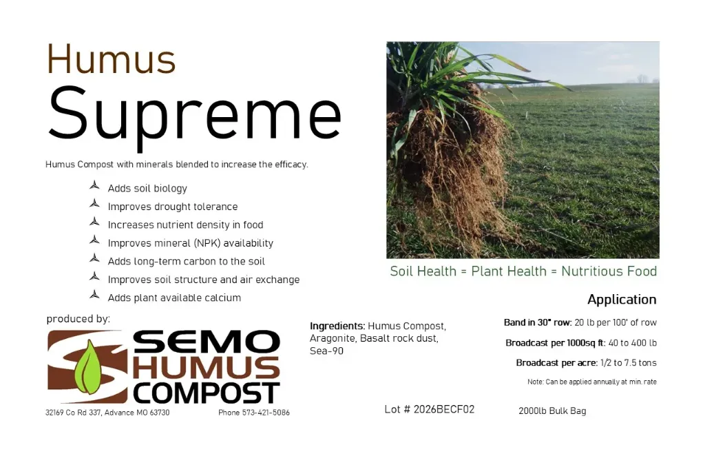 [Humus Supreme 2000] Humus Supreme 2000 lb bulk bag